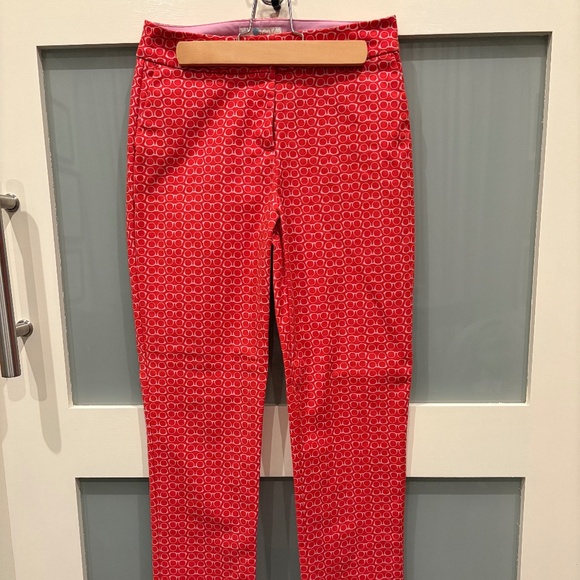 2 Red Funky Glasses Print Boden Pants - Picture 1 of 6